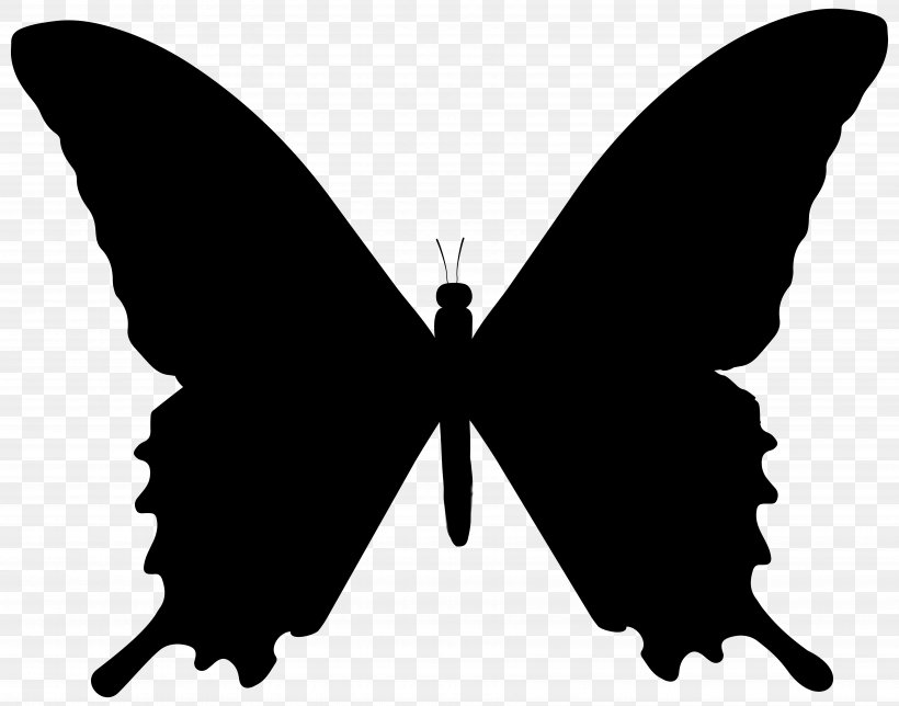 Butterfly Clip Art Vector Graphics Image, PNG, 7000x5503px, Butterfly, Black, Blackandwhite, Brushfooted Butterfly, Insect Download Free