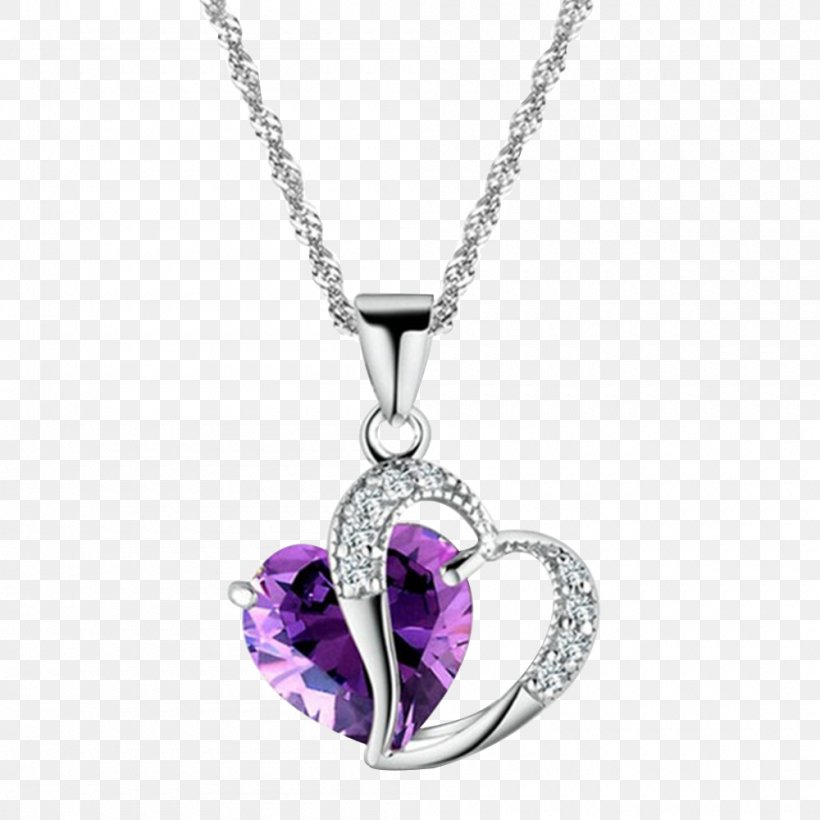 Earring Necklace Charms & Pendants Heart Jewellery, PNG, 1000x1000px, Earring, Amethyst, Body Jewelry, Bracelet, Chain Download Free