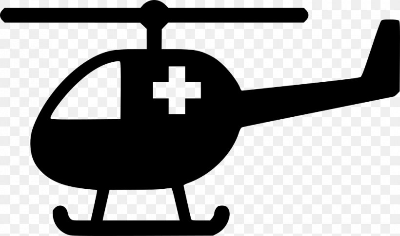 Helicopter Rotor Clip Art Ambulance, PNG, 980x580px, Helicopter, Air Medical Services, Aircraft, Ambulance, Black And White Download Free