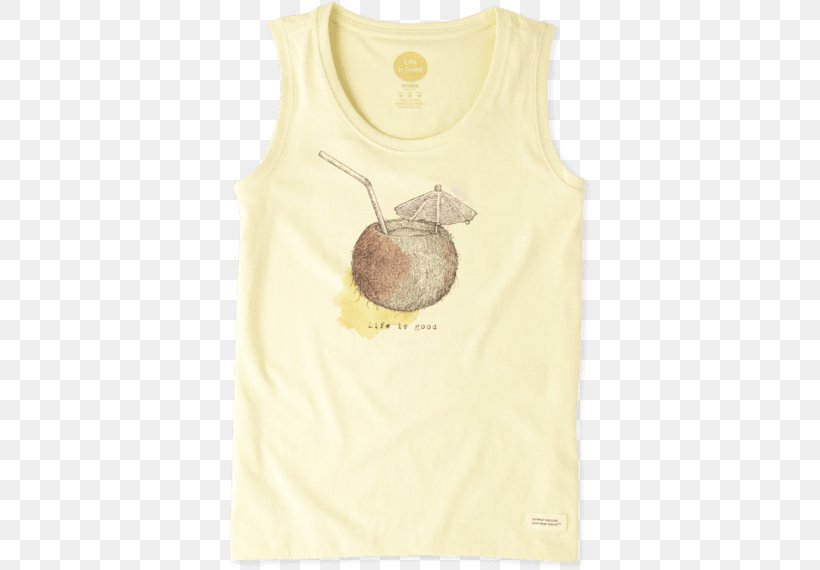 T-shirt Sleeveless Shirt Life Is Good Company Top, PNG, 570x570px, Tshirt, Active Tank, Adidas, Beige, Business Download Free