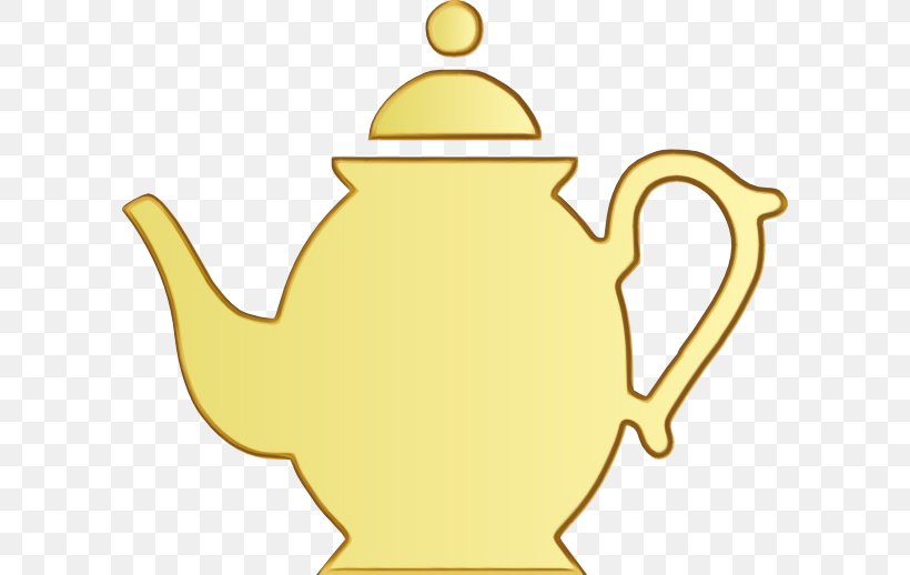 Teapot Yellow Clip Art Kettle Tableware, PNG, 600x518px, Watercolor, Kettle, Paint, Tableware, Teapot Download Free