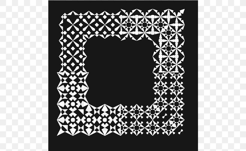 Black And White Korea Pattern, PNG, 500x506px, Black And White, Area, Black, Designer, Doily Download Free