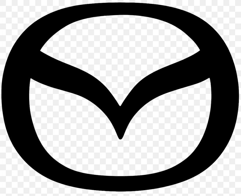 Mazda MX-5 Car Logo Mazda3, PNG, 1024x835px, Mazda, Area, Black And White, Brand, Car Download Free