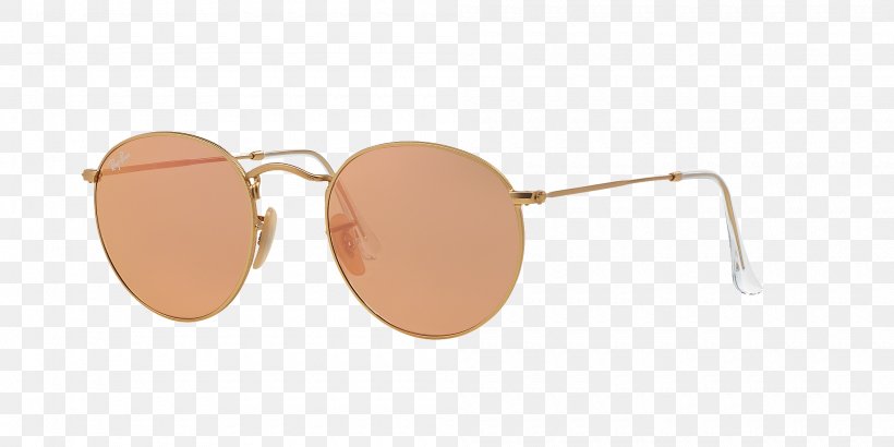 Sunglasses Ray-Ban Round Metal Ray-Ban Round Double Bridge, PNG, 2000x1000px, Sunglasses, Beige, Brown, Cher, Clothing Download Free