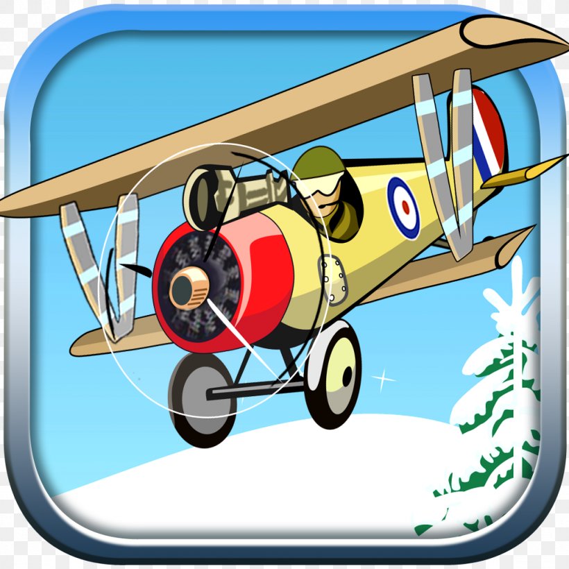 World War I Airplane Aircraft Biplane, PNG, 1024x1024px, Watercolor, Cartoon, Flower, Frame, Heart Download Free
