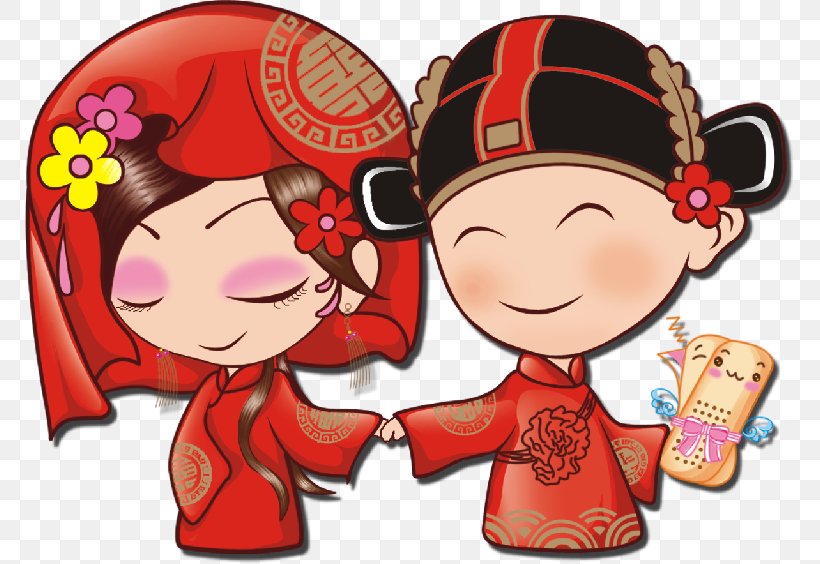 China Wedding Photography Chinese Marriage, PNG, 770x564px, China, Art, Bride, Bridegroom, Cartoon Download Free