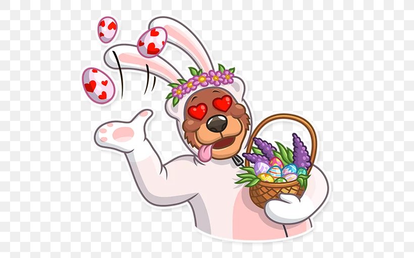 Easter Bear? Clip Art Sticker Telegram, PNG, 512x512px, Easter, Bear, Birthday, Costume, Fictional Character Download Free