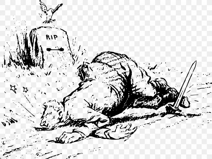 Grave Headstone Cemetery Clip Art, PNG, 2400x1810px, Grave, Art, Black And White, Carnivoran, Cartoon Download Free