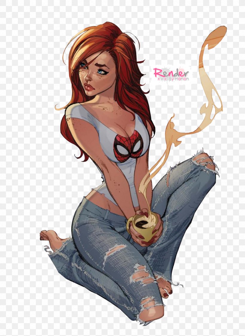 Mary Jane Watson The Amazing Spider-Man Felicia Hardy, PNG, 1016x1392px, Watercolor, Cartoon, Flower, Frame, Heart Download Free