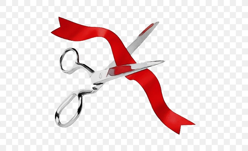 Red Scissors Tool Fashion Accessory, PNG, 500x500px, Watercolor, Fashion Accessory, Paint, Red, Scissors Download Free