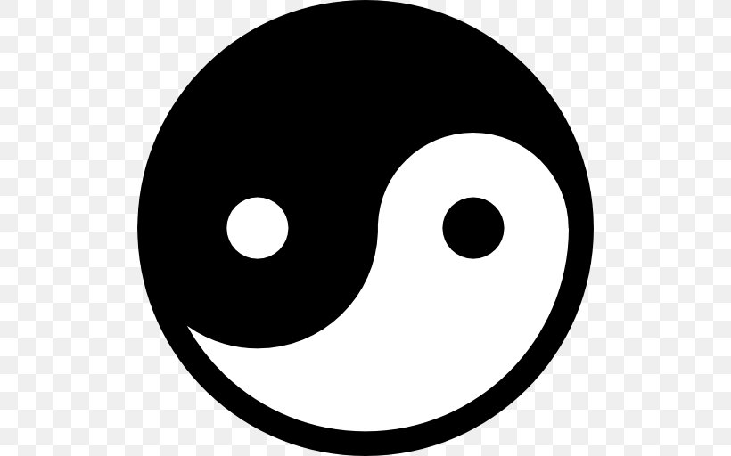 Yin And Yang Symbol, PNG, 512x512px, Yin And Yang, Area, Black, Black And White, Computer Software Download Free
