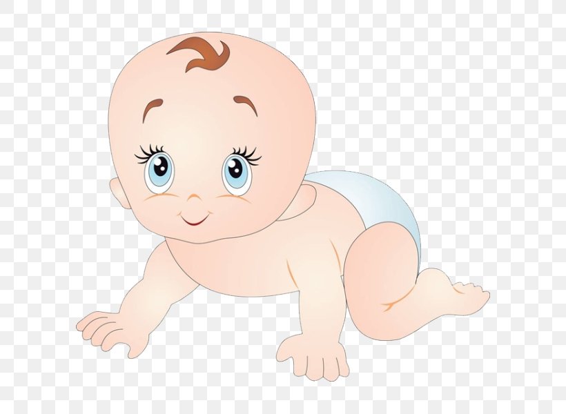 Diaper Crawling Infant Cartoon, PNG, 600x600px, Watercolor, Cartoon, Flower, Frame, Heart Download Free