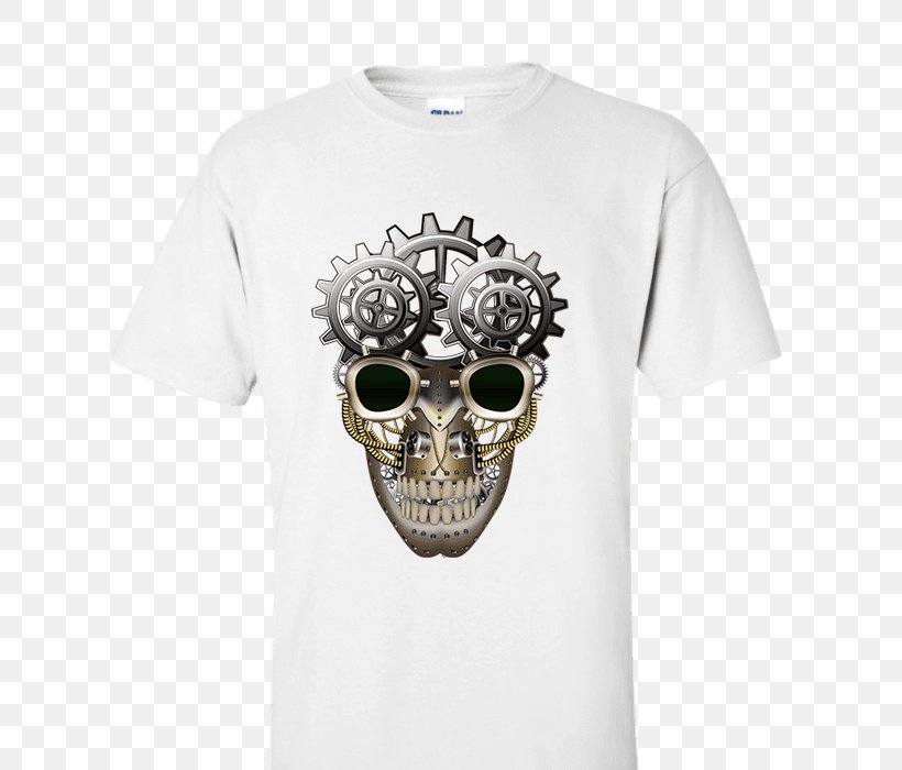 T-shirt Fashion Skull The Best Of Steampunk, PNG, 650x700px, Tshirt, Brand, Car, Clothing, Fashion Download Free