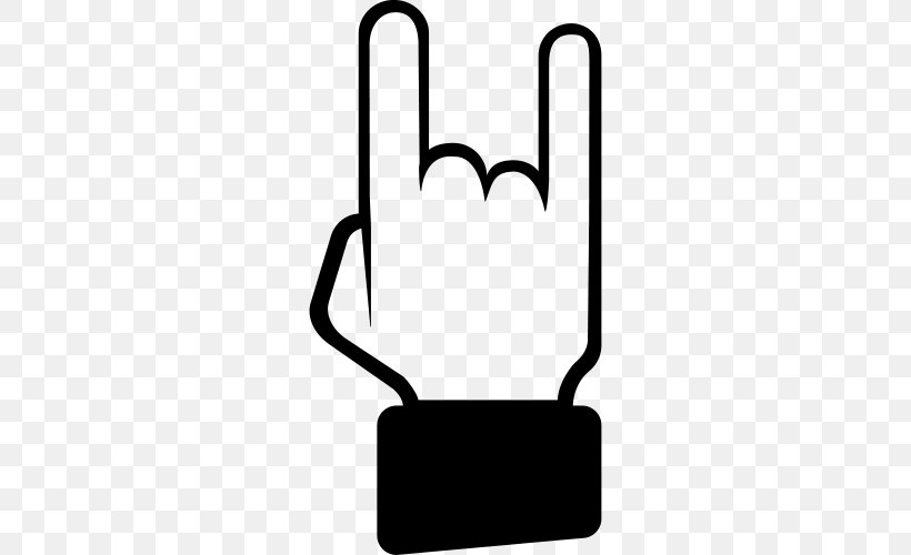 T-shirt Sign Of The Horns Hand Finger, PNG, 500x500px, Tshirt, Black, Black And White, Digit, Finger Download Free