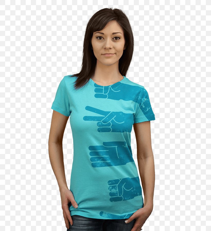 T-shirt Sleeve Blue Design By Humans Blouse, PNG, 520x900px, Watercolor, Cartoon, Flower, Frame, Heart Download Free