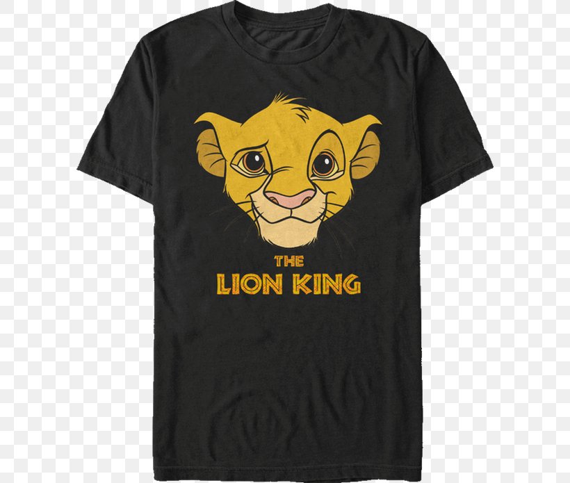 Simba T-shirt The Lion King Rafiki Nala, PNG, 600x695px, Simba, Active Shirt, Big Cats, Black, Brand Download Free