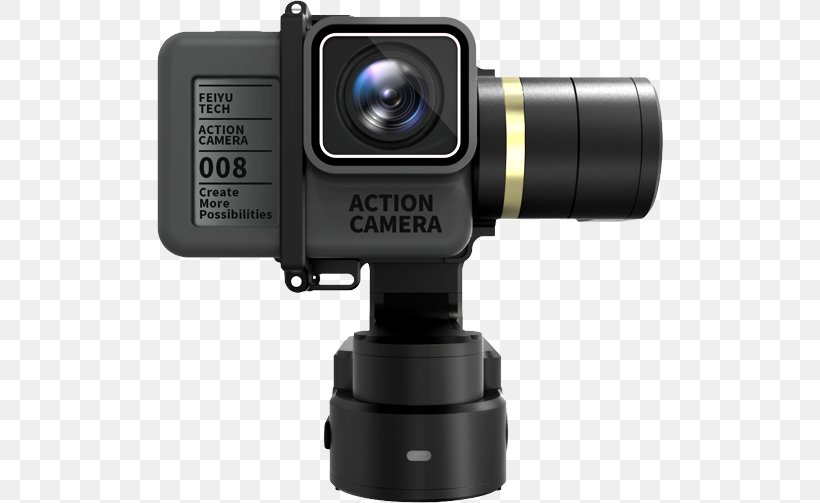 Feiyu Tech FY Gimbal GoPro HERO6 Camera, PNG, 506x503px, Feiyu Tech Fy, Action Camera, Camera, Camera Accessory, Camera Lens Download Free