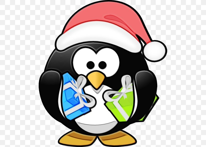 Penguin, PNG, 512x588px, Watercolor, Bird, Cartoon, Fictional Character, Flightless Bird Download Free