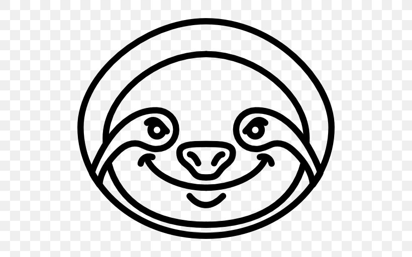 Sloth Animal Clip Art, PNG, 512x512px, Sloth, Animal, Area, Black, Black And White Download Free