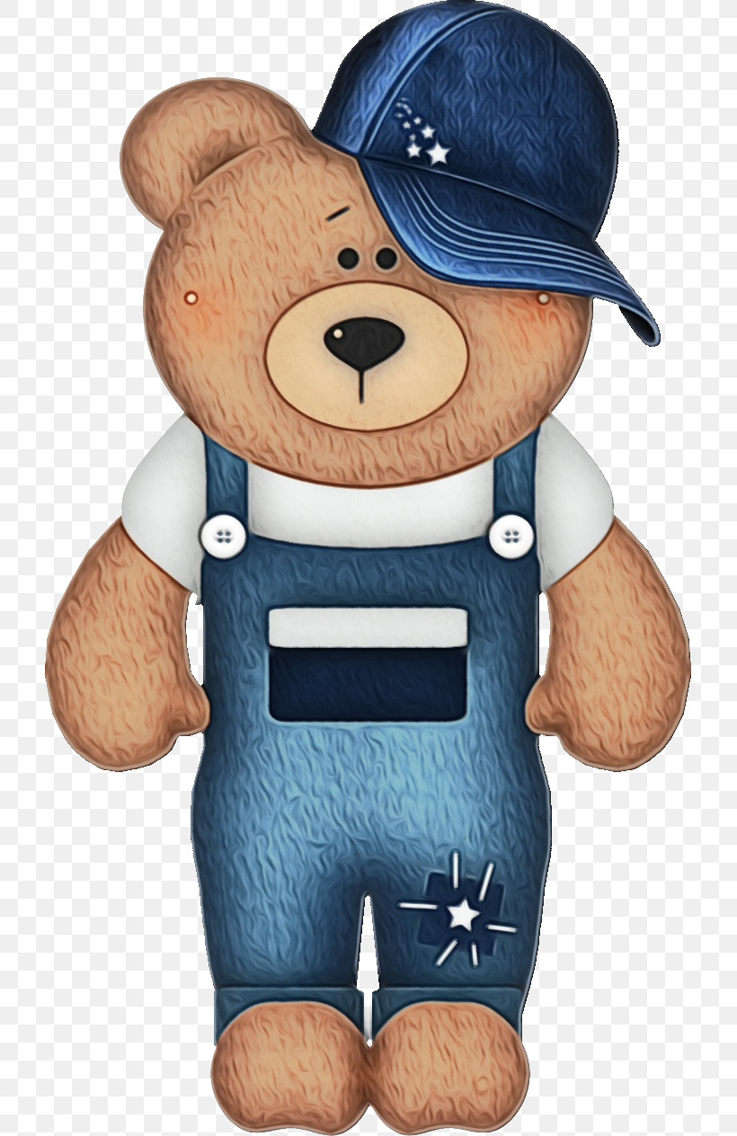 Teddy Bear, PNG, 719x1264px, Watercolor, Biology, Mascot, Paint, Plush Download Free