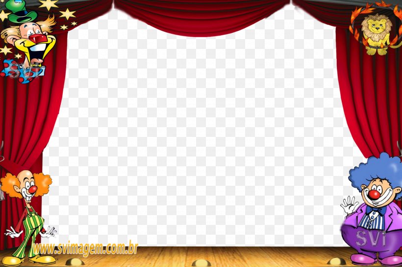 Circus Picture Frames Clown Art Text, PNG, 1600x1066px, Circus, Art, Clown, Curtain, Decor Download Free