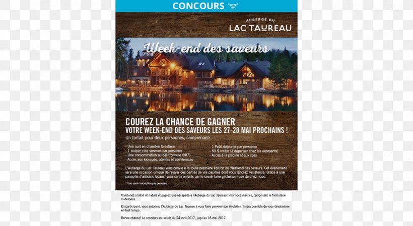 Auberge Du Lac Taureau Inn Lake Advertising Vosges, PNG, 912x500px, Inn, Advertising, Brand, Canada, Certification Download Free