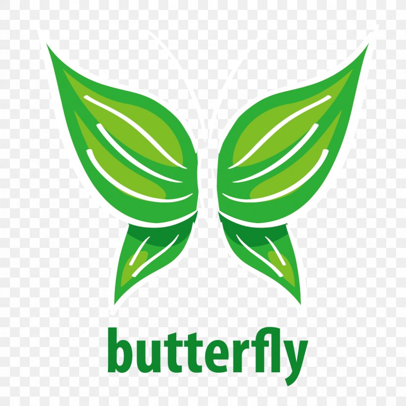 Butterfly Logo Illustration, PNG, 1181x1181px, Butterfly, Artwork, Butterflies And Moths, Grass, Green Download Free