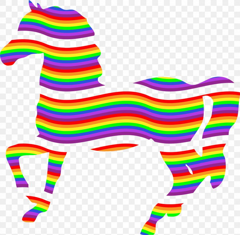 Horse Rainbow Color Clip Art, PNG, 2536x2488px, Horse, Area, Color, Equestrianism, Free Content Download Free