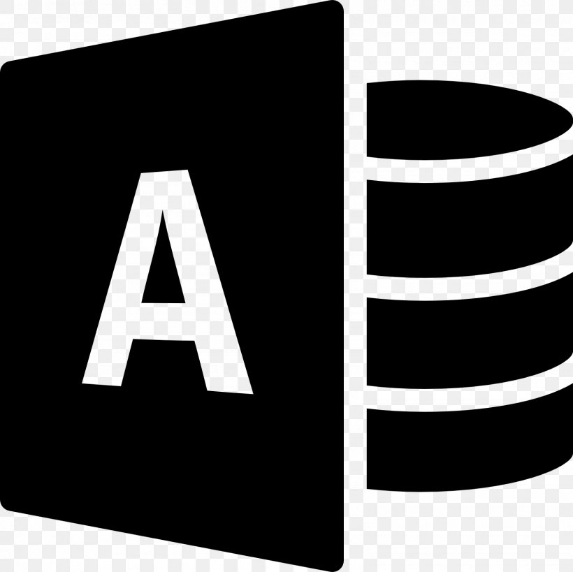 Microsoft Access Microsoft Word Microsoft Excel, PNG, 1600x1600px, Microsoft Access, Black, Black And White, Brand, Logo Download Free