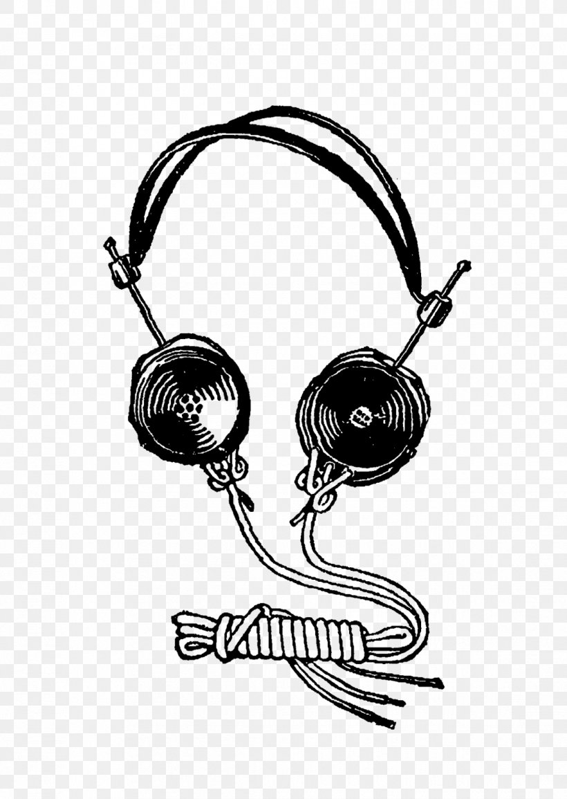 Headphones Digital Stamp Drawing Clip Art, PNG, 1135x1600px, Headphones, Art, Audio, Audio Equipment, Black And White Download Free