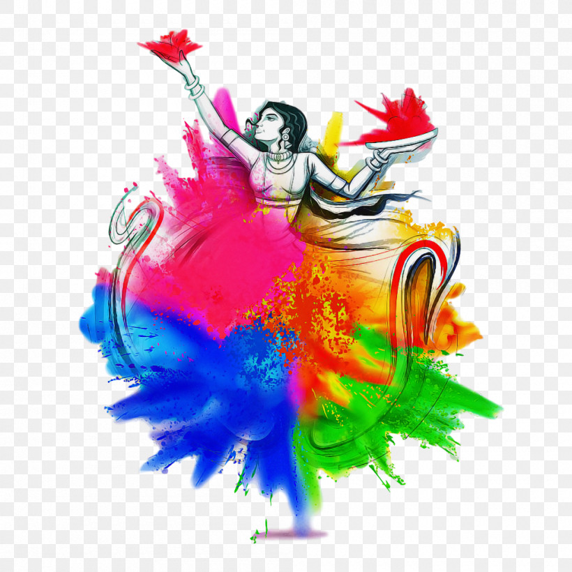 Holi Happy Holi Colorful, PNG, 1000x1000px, Holi, Colorful, Dance, Dancer, Feather Boa Download Free