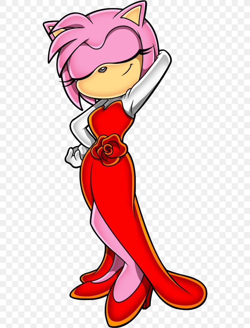 Amy Rose Sonic Adventure Doctor Eggman Dress Video Game, PNG, 542x1074px, Watercolor, Cartoon, Flower, Frame, Heart Download Free