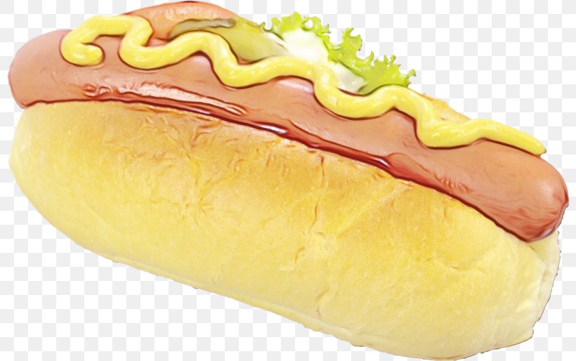 Fast Food Sausage Bun Food Bun Hot Dog Bun, PNG, 800x514px, Watercolor, Bun, Cuisine, Dish, Fast Food Download Free