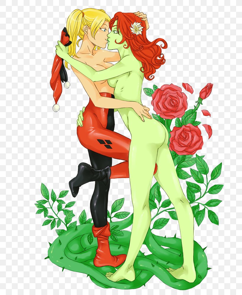 Poison Ivy Harley And Ivy Fan Art Catwoman, PNG, 750x1000px, Watercolor, Cartoon, Flower, Frame, Heart Download Free