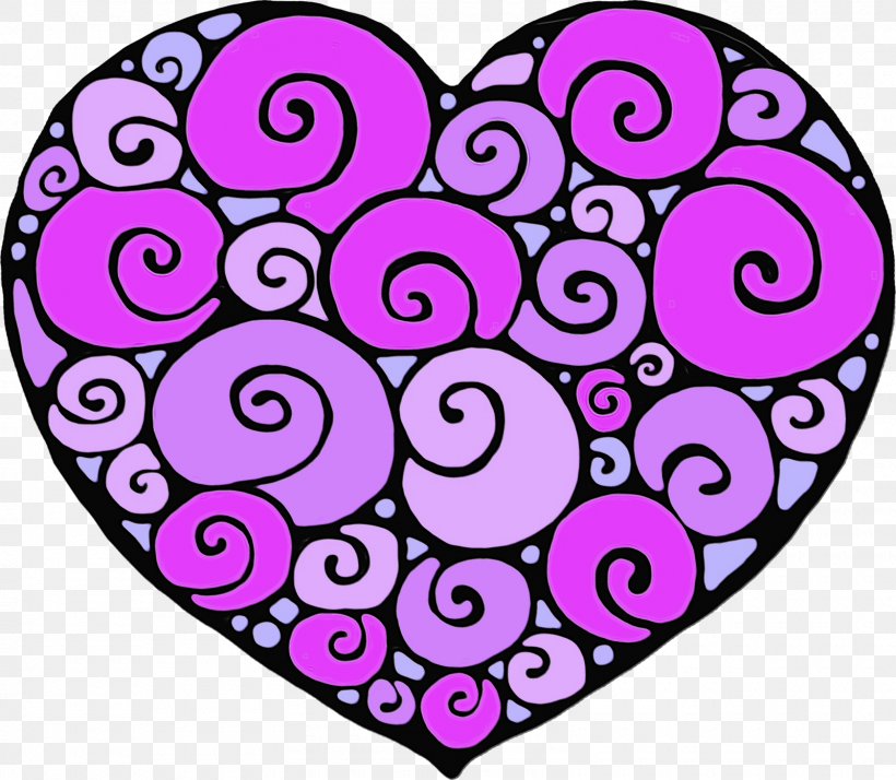 Purple Violet Heart Pink Pattern, PNG, 1600x1394px, Watercolor, Heart, Magenta, Paint, Pink Download Free