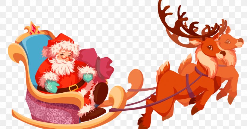 Christmas Ornament Reindeer Santa Claus, PNG, 1200x630px, Christmas Ornament, Art, Christmas, Christmas Decoration, Deer Download Free