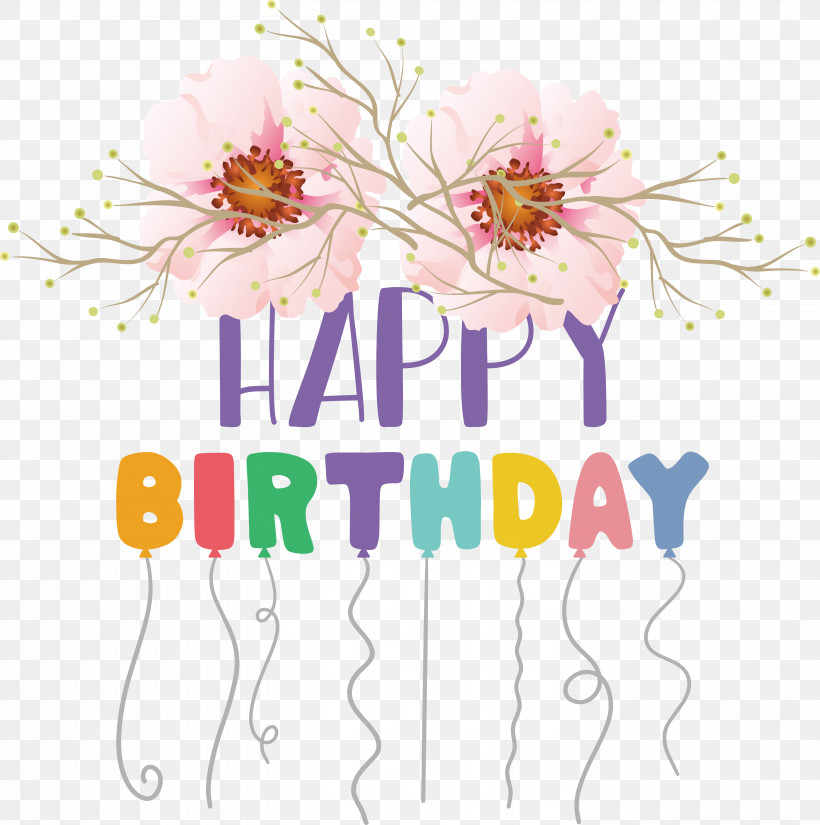 Floral Design, PNG, 5914x5952px, Birthday, Birthday Card, Floral Design, Flower Bouquet, Greeting Card Download Free