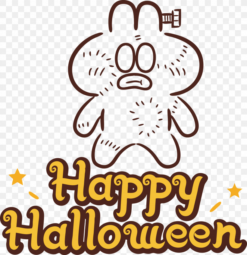Happy Halloween, PNG, 2906x3000px, Happy Halloween, Cartoon, Flower, Happiness, Line Download Free