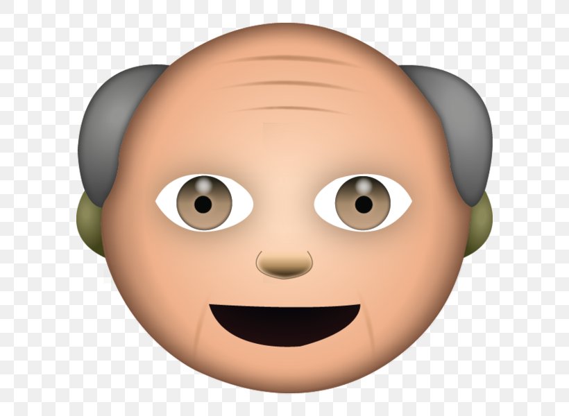 Emoji Grandparent Old Age Man, PNG, 600x600px, Emoji, Aunt, Cartoon, Cheek, Child Download Free