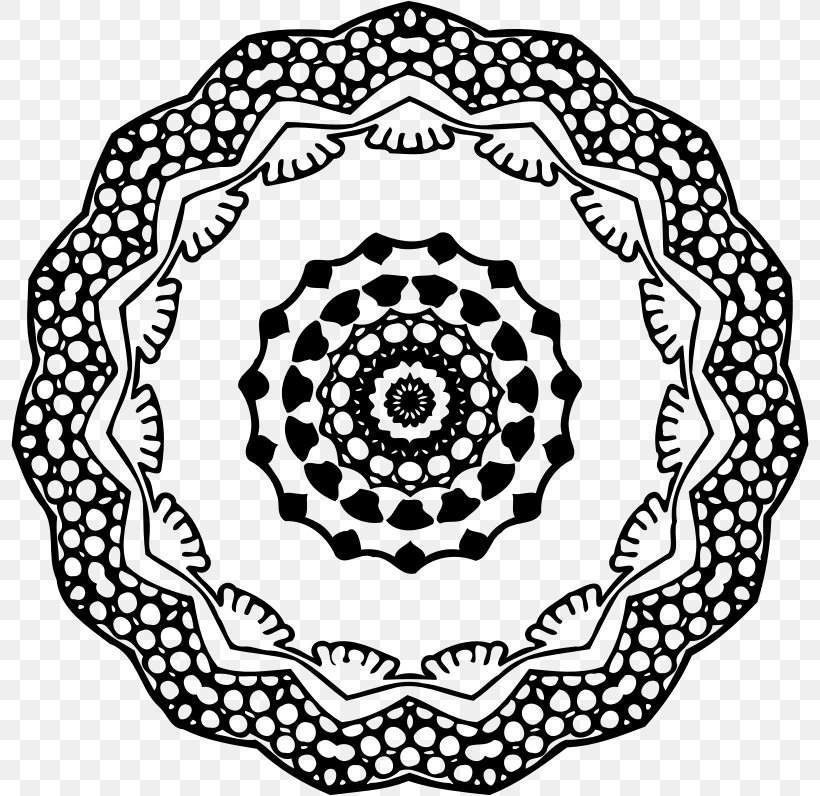 Circle Clip Art, PNG, 798x796px, Point, Area, Black And White, Disk, Doily Download Free