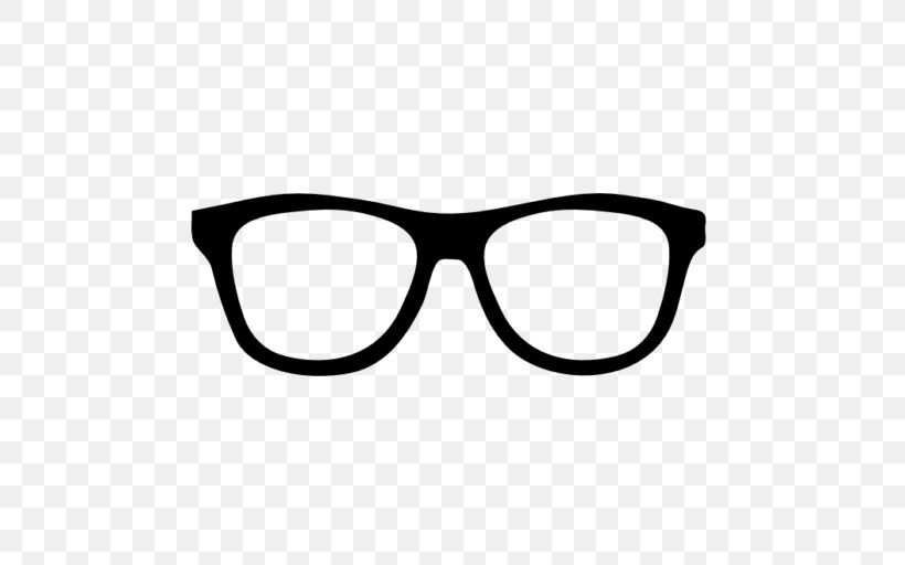 Sunglasses Eyeglass Prescription Ray-Ban Clip Art, PNG, 512x512px, Glasses, Black, Black And White, Brand, Cat Eye Glasses Download Free