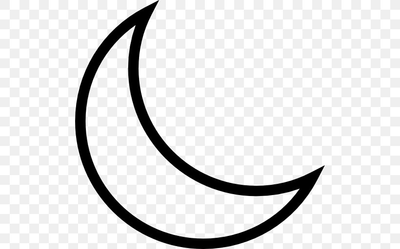 Crescent Moon Clip Art, PNG, 512x512px, Crescent, Astronomical Object, Black, Black And White, Computer Download Free