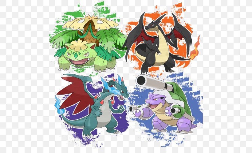 Pokémon X And Y Venusaur Charizard Blastoise, PNG, 500x500px, Watercolor, Cartoon, Flower, Frame, Heart Download Free