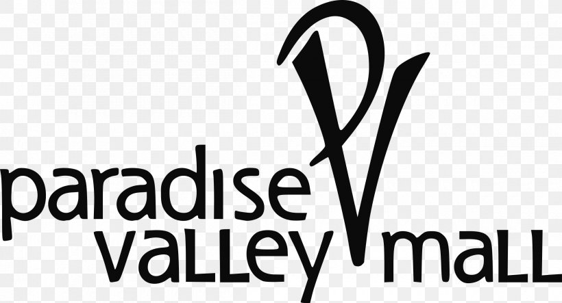 Paradise Valley Mall Logo Shopping Centre Brand Macerich, PNG, 2400x1298px, Logo, Area, Arizona, Black And White, Brand Download Free