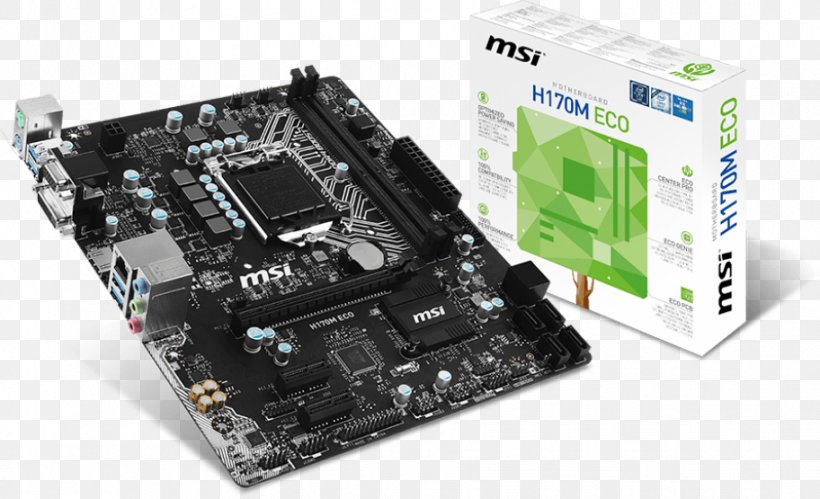 Intel LGA 1151 Motherboard MSI H110M ECO MicroATX, PNG, 912x555px, Intel, Atx, Chipset, Computer Component, Computer Hardware Download Free