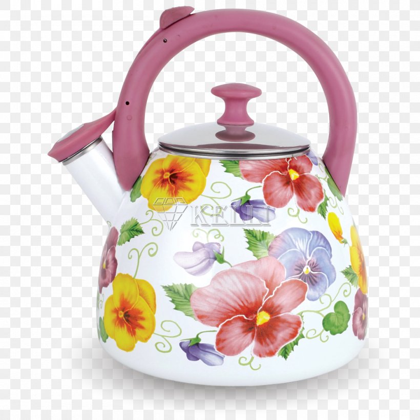 Kettle Teapot Cooking Ranges Vitreous Enamel, PNG, 1000x1000px, Watercolor, Cartoon, Flower, Frame, Heart Download Free