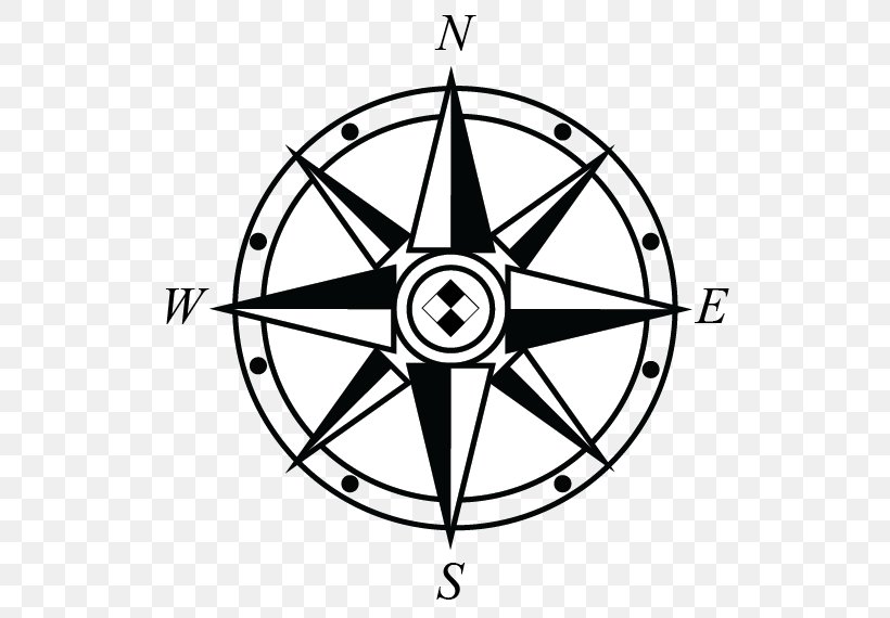 North Compass And Maps Compass Rose, PNG, 525x570px, North, Area, Artwork, Bicycle Part, Bicycle Wheel Download Free