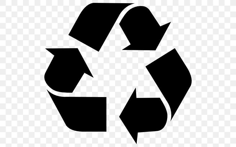Recycling Symbol Shippers Products Rubbish Bins & Waste Paper Baskets, PNG, 512x512px, Recycling Symbol, Area, Black, Black And White, Highdensity Polyethylene Download Free