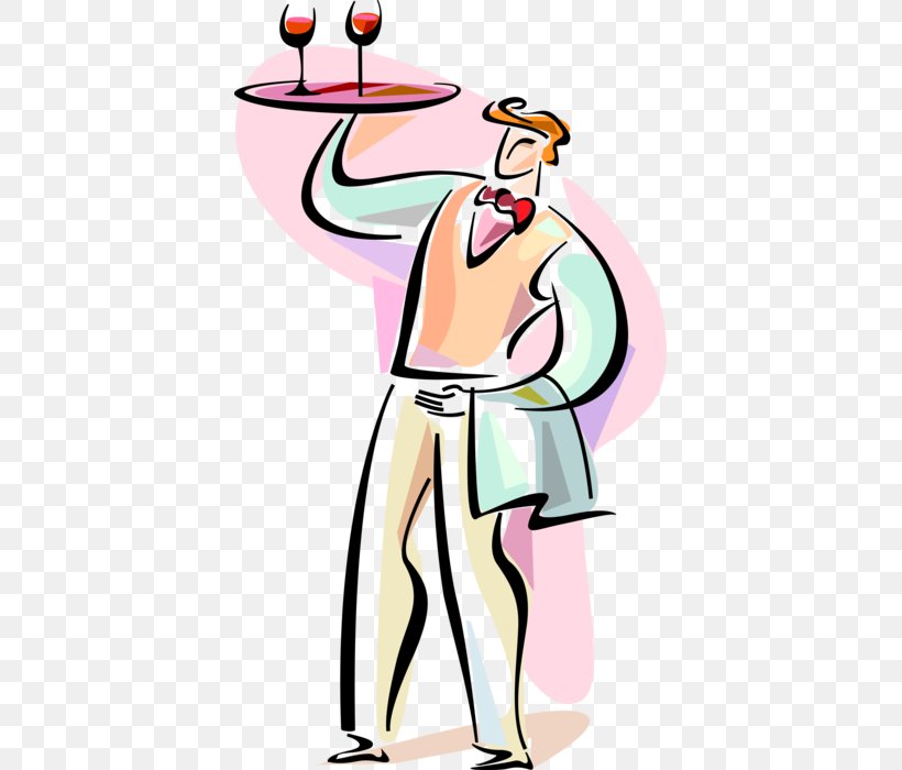 Clip Art Illustration Waiter Drink Royalty-free, PNG, 393x700px, Waiter, Artwork, Cartoon, Customer, Drink Download Free