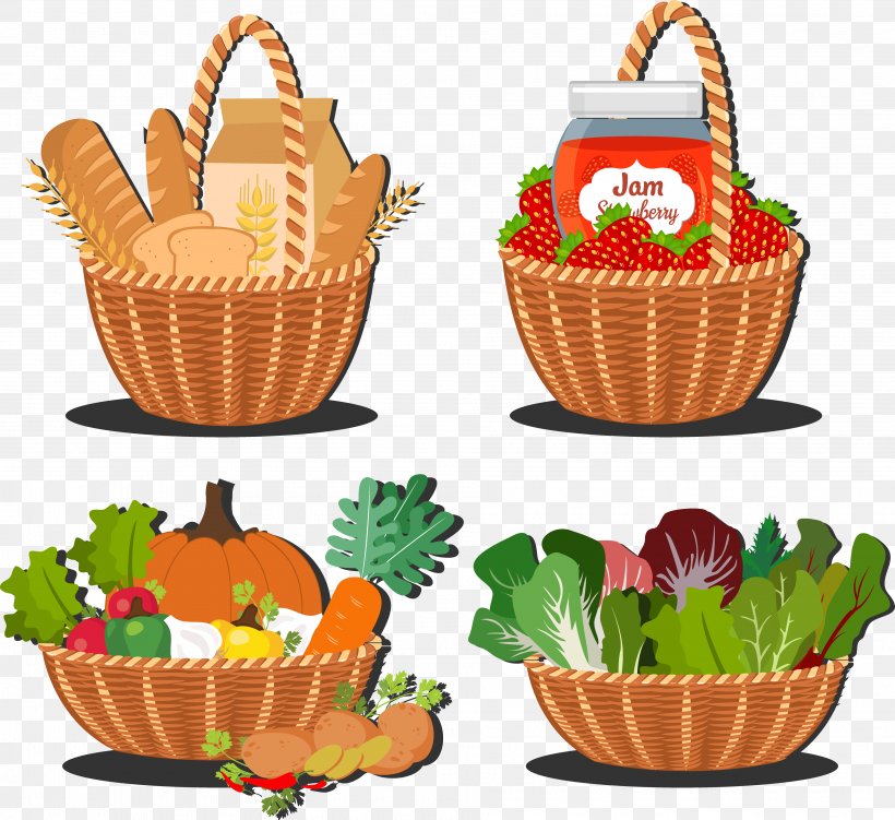 Vegetable Basket Adobe Illustrator Cdr, PNG, 3815x3494px, Vegetable, Basket, Bread, Cdr, Cuisine Download Free